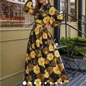 Floral Long Sleeve Maxi Dress